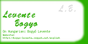 levente bogyo business card